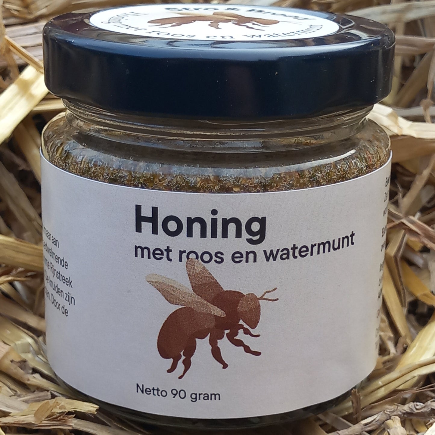 Honing met roos en watermunt